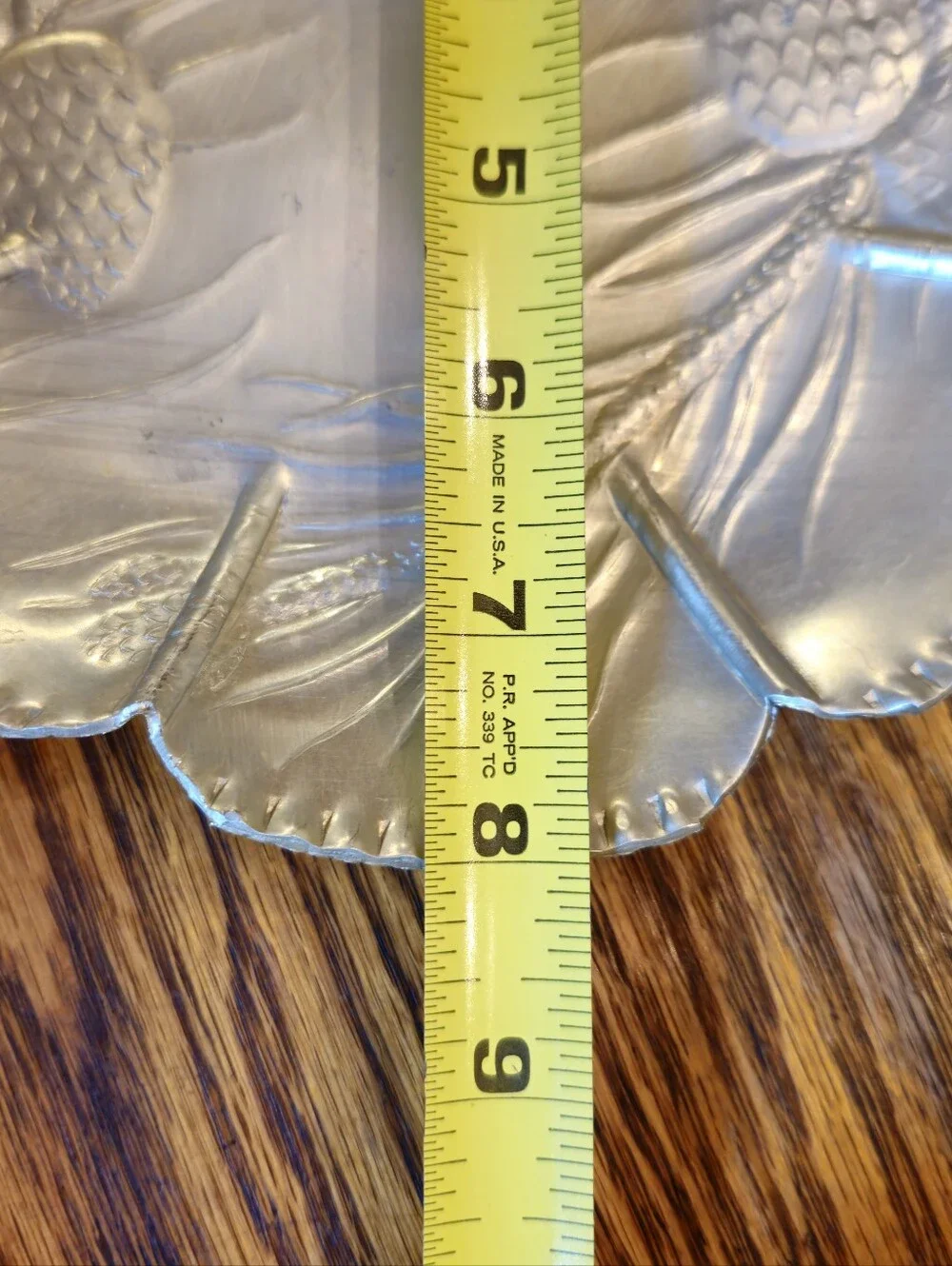 VINTAGE 1960 ALUMINUM CANDY DISHES (2l Embossed Pine Cones And Branches